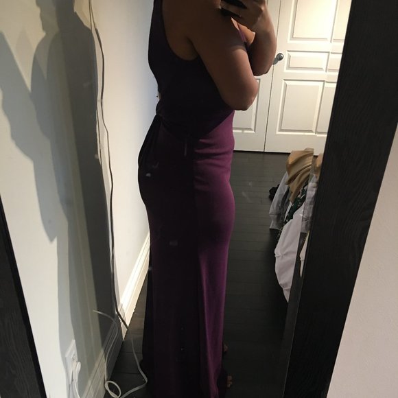 Aubergine High Neck Maxi Dress - Picture 2 of 4